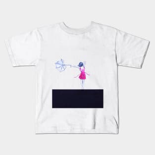 Girl in the wind Kids T-Shirt